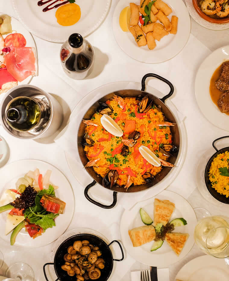 Christmas tapas menu Mayfair restaurant.