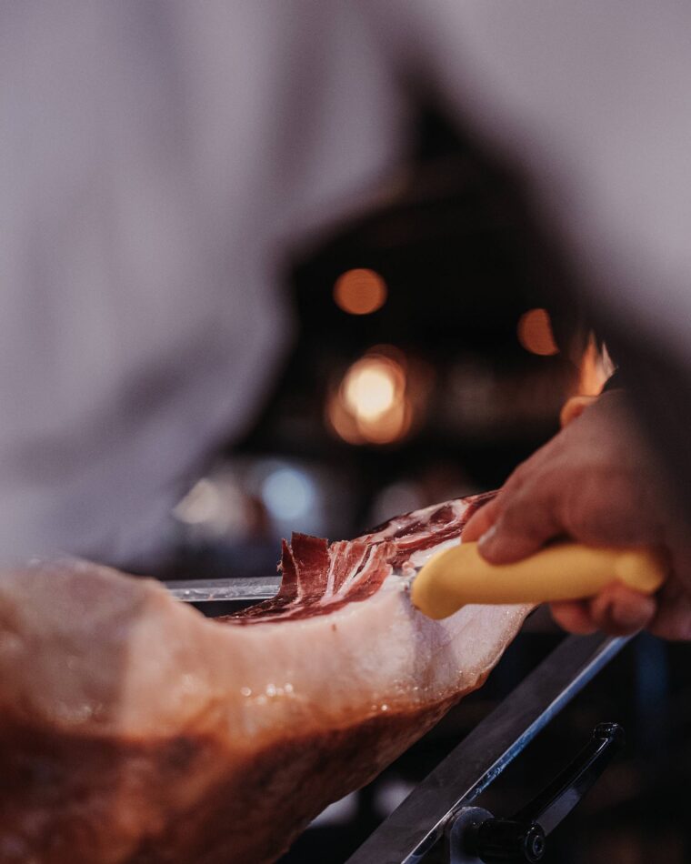 Bar Iberico London El Pirata of Mayfair our jamón ibérico is of the very highest quality; cut from a Jamon leg to order to ensure freshness.