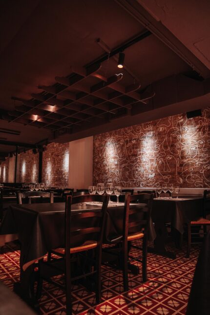 Tapas bar tables set for group party booking service classic style Spanish