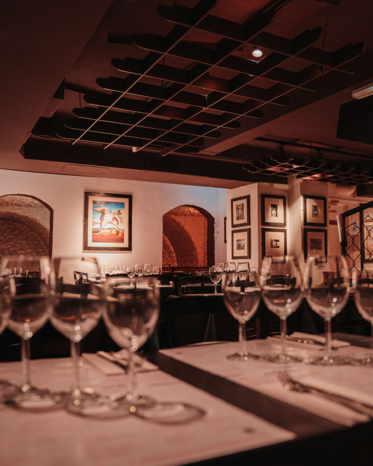 The long bar at Iconic tapas bar in London El Pirata of Mayfair